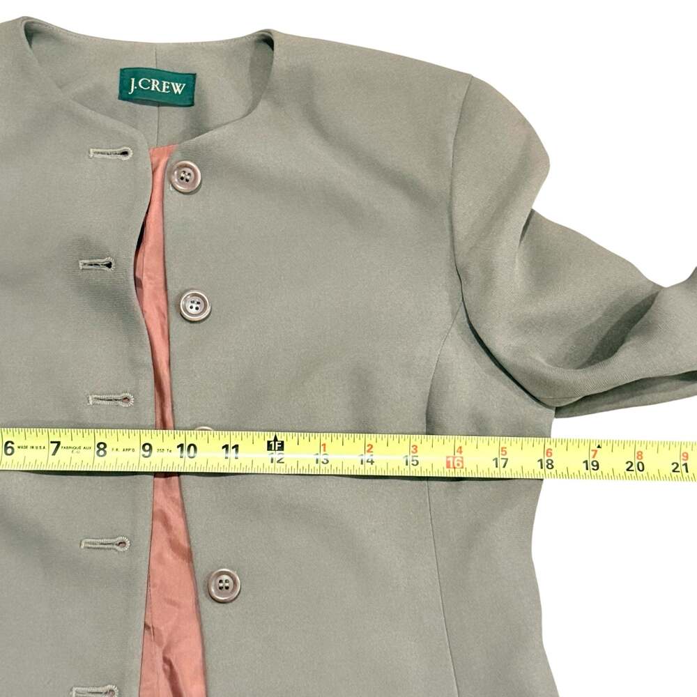 J.Crew Vintage Collarless Blazer Jacket, Size 2P - Picture 7 of 9